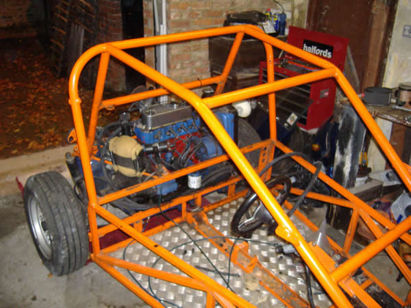 The back of the buggy with pretty buch just the engine to remove