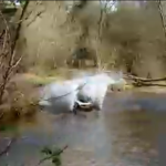 the big splash getting wet in Freestyle road buggy