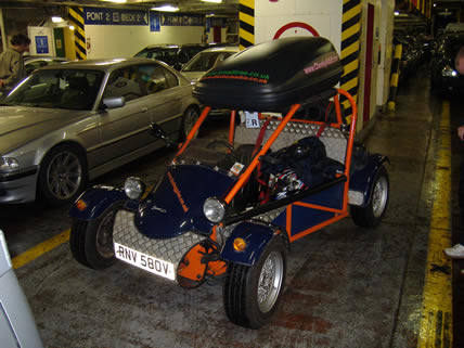 Freestyle buggy on the ferry
